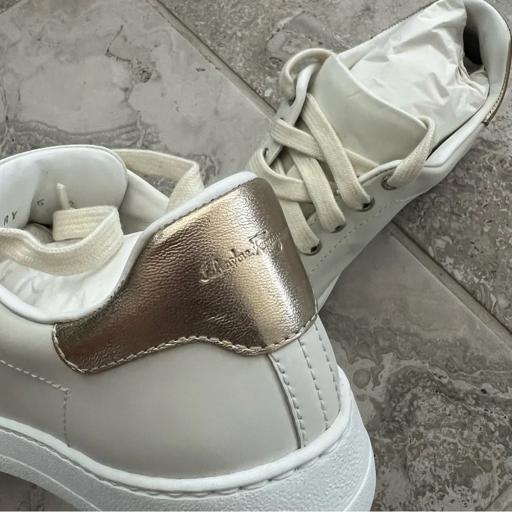 Salvatore Ferragamo Pierre Bicolor Sneakers (Made in Italy) Size 6C EXCELLENT!